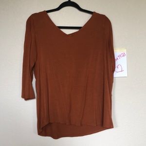 Papermoon 3/4 sleeves open back top